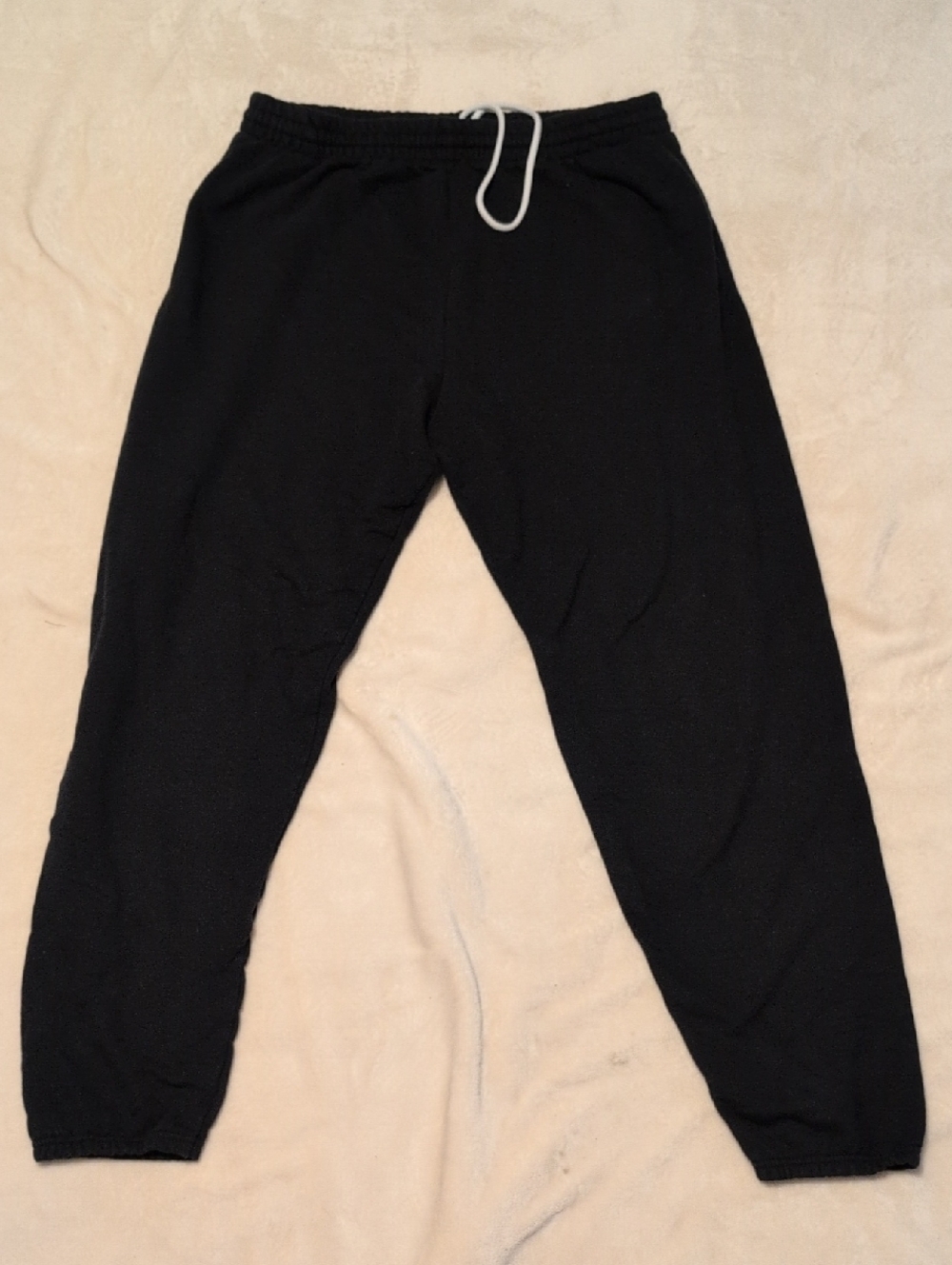 Fruit of the Loom Mens Black Sweatpants With Drawstring Size XL